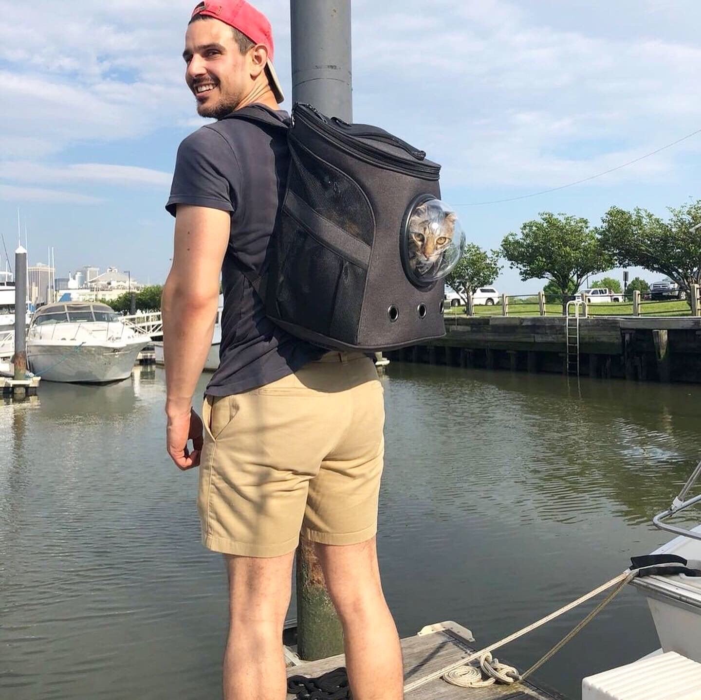 Hiking Travelling Cat Backpack For Large Cats - Image 11